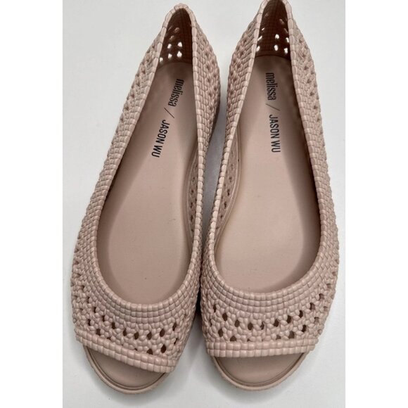 Melissa + Jason Wu Open Toe Camilla Woven Jelly Sandals Size 8 - Picture 1 of 11